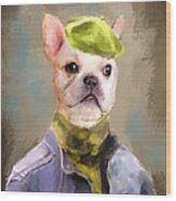 Chic French Bulldog Wood Print