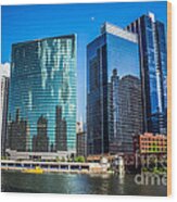 Chicago Cityscape Downtown City Buildings Wood Print