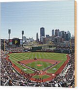 Chicago Cubs V Pittsburgh Pirates Wood Print