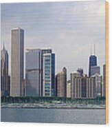 Chicago Panorama Wood Print