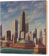 Chicago Skyline Wood Print
