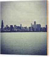 #chicago #skyline #winter Wood Print