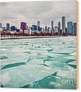 Chicago Winter Skyline Wood Print