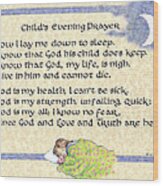 Child's Evening Prayer Wood Print