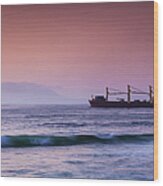 Chile, Antofagasta, Harbor And Port Wood Print