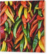 Chile Ristras Wood Print