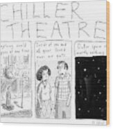 Chiller Theatre -- Scary Thoughts That Parody Wood Print