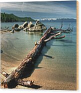 Chimney Beach, Lake Tahoe Wood Print