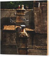 Chimney Stacks In The Peak District In Great Britain Wood Print