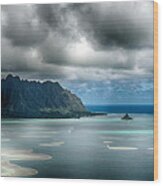 Chinaman's Hat From Puu Maelieli Wood Print