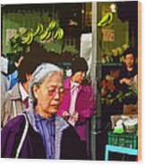 Chinatown Marketplace Wood Print
