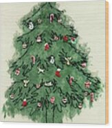 Christmas Tree Wood Print
