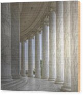 Circular Colonnade Of The Thomas Jefferson Memorial Wood Print