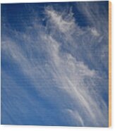 Cirrus Clouds And Blue Sky 2 Wood Print