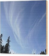Cirrus Clouds Wood Print