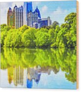 City Of Tomorrow - Atlanta Midtown Skyline Wood Print
