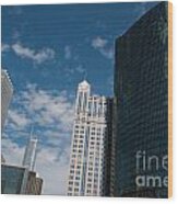 Cityscape Of Chicago City Wood Print