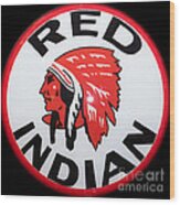 Classic Vintage Tokheim Red Indian Gas Pump Dsc02742sq V2 Wood Print
