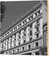 Classical Architecture - Bloomingdales San Francisco Bw Wood Print