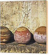 Clay Pots Wood Print