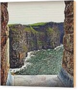 Cliffs Of Moher From O'brien's Tower Wood Print