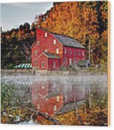 Clintons Historic Red Mill Wood Print