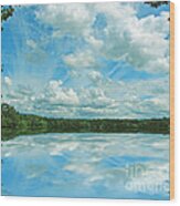 Clouds Over The Lake 3 Wood Print