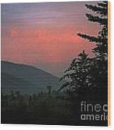 Clucks West Ossipee Mountain Sundown Wood Print