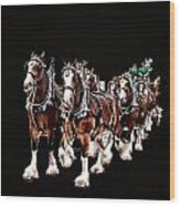 Clydesdales Hitch Wood Print