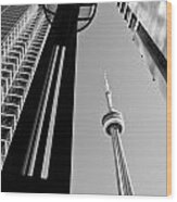 Cn Tower Surrounded Wood Print