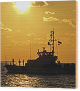 Coast Guard In Paradise - Key West Wood Print