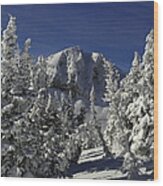 Cody Peak After A Snow Wood Print