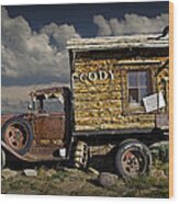 Cody Wyoming Truck Signpost Wood Print