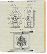 Coffee Mill 1875 Patent Art Wood Print