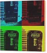 Coke Poster Wood Print