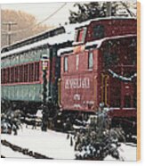 Colebrookdale Railroad In Winter Wood Print
