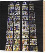 Cologne Cathedral Stained Glass Window Of St Peter And Tree Of Jesse Wood Print