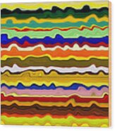 Color Waves No. 2 Wood Print