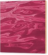 Colored Wave Long Maroon Wood Print