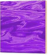 Colored Wave Purple Panel One Wood Print
