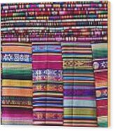 Colorful Blankets Santa Fe Wood Print