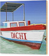 Colorful Fishing Boat Of The Caribbean Wood Print