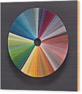 Colorful Pie Chart Consists Of Paper Pages Wood Print