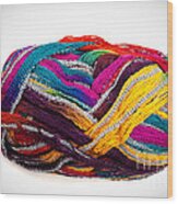 Colorful Yarn Wood Print