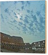 Colosseum At Dusk - Rome Wood Print