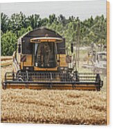 Combine Harvester Wood Print