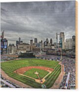 Comerica Park Home Of The Tigers Wood Print