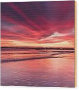 Coming Soon Sunrise At Hampton Beach Wood Print