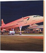 Concorde On Stand Wood Print