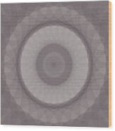 Concrete Concentric Circle Mandala Wood Print